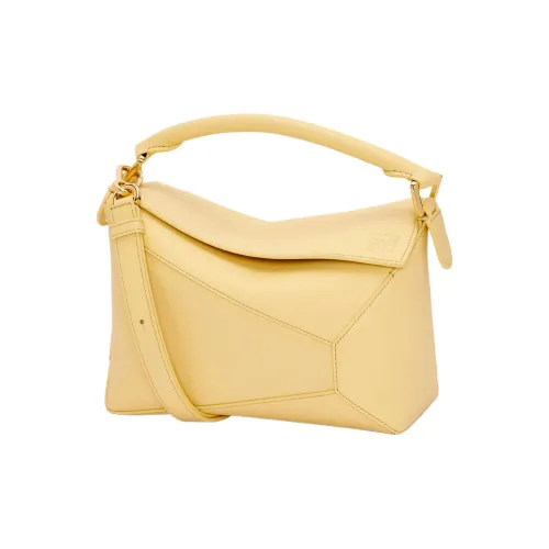 LOEWE Пазл Коровья кожа Сумка Сумка через плечо Маленькая Сумка через плечо Женская Ваниль