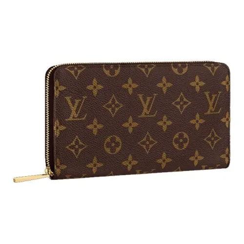 LOUIS VUITTON Zippy Canvas Wallet Women's Brown