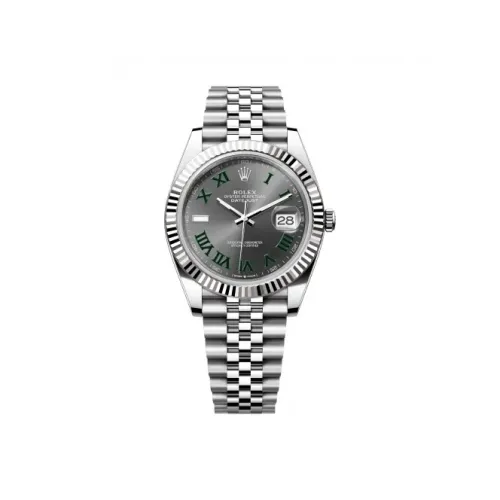 ROLEX Log Series Pothos Механический механизм Мужские часы Часы 41 мм Серый циферблат Оболочка из Oystersteel Ремешок из Oystersteel