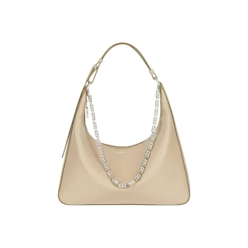 GIVENCHY Cut Out Smooth Calfskin Shoulder Bag Handbag Medium Women's Beige