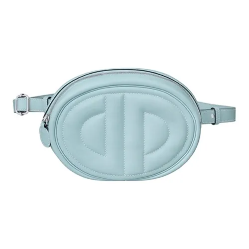 HERMES In The Loop Swift Телячья кожа Свиной нос Сумка через плечо Бананка Женские Светло-синий