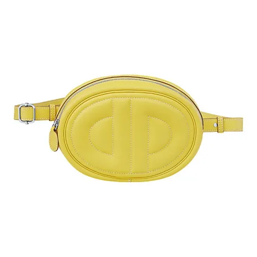 HERMES In The Loop Коровья кожа Свиной нос Бананка Женские Желтый