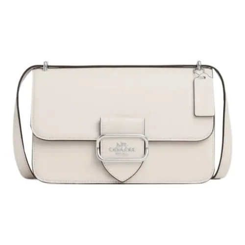 COACH Morgan Коровья кожа Курьерская сумка Сумка через плечо Сумка среднего размера Женская Белая