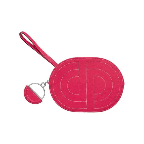 HERMES In The Loop Chamkila шевро Свиной нос Клатч Картхолдер Чехол для телефона Женские I6 Розовый Extreme Розовый