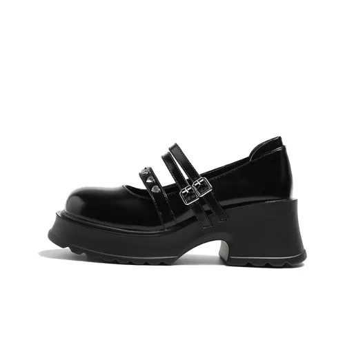 MIS. DANNY Грубый каблук Туфли Мэри Джейн 7 см Женские