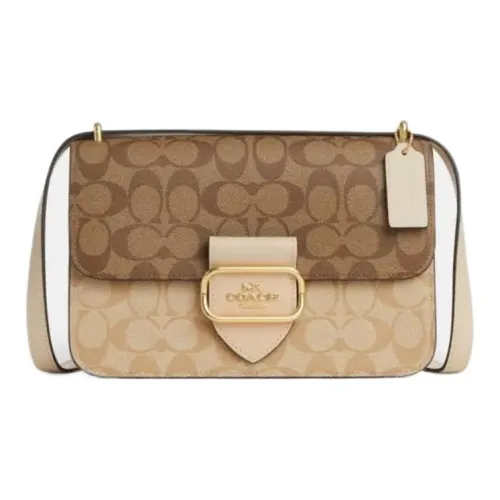 COACH Morgan Коровья кожа Курьерская сумка Сумка через плечо Сумка среднего размера Женская Хаки