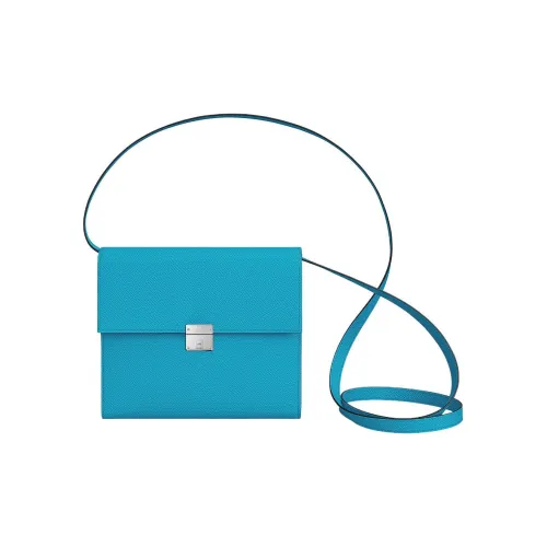 HERMES Clic Epsom Телячья кожа Сумка через плечо Женская Freda Синий