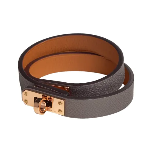 HERMES Kelly Наручные повязки Женские Серый Коричневый