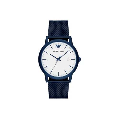 EMPORIO ARMANI Мужские часы Кварцевый механизм Ремешок из нержавеющей стали Белый циферблат Часы AR11025