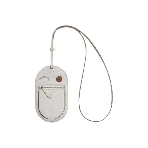 HERMES In The Loop Mysore Шевро Чехол для телефона Большой Женские Гриб Белый