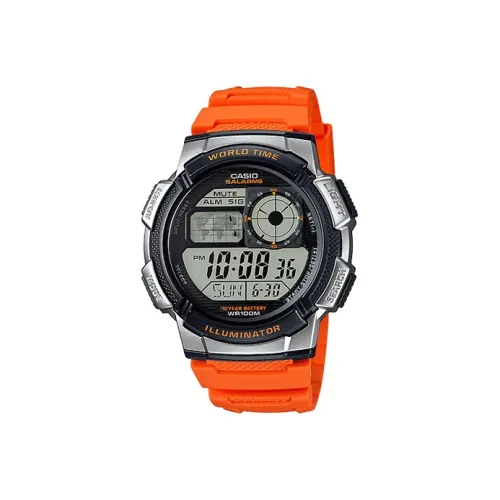 CASIO YOUTH Collection Циферблат с цифровым дисплеем Кварцевый механизм Смольный ремешок Часы Мужские Черный циферблат