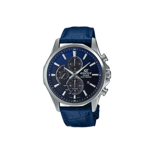 CASIO Кварцевый механизм Мужские часы EDIFICE 50,3мм*44,9мм*9,7мм Синий