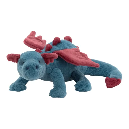 JELLYCAT Mythical Animal Collection Dexter Дракон Синий Куклы Плюшевая кукла 8 см Высота 26 см Длина