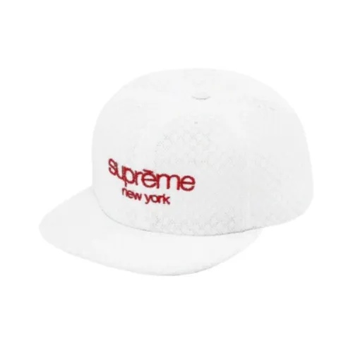 Supreme Полиэстер Кепки Унисекс Белый