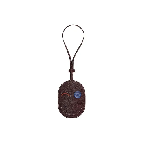 HERMES In The Loop Mysore Шевро Свиной нос Брелок Сумка Аксессуар Женское Седло Красный