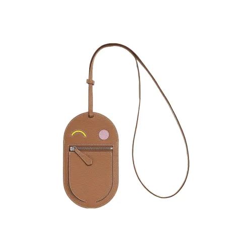 HERMES In The Loop Mysore Шевро Свиной нос Корзинка-сумка Чехол для телефона Большой Женские Воробей Wood