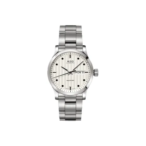 MIDO Helm Автоматический Механический Механизм Мужские Часы 38 мм Серебристый Циферблат Корпус из Нержавеющей Стали Ремешок из Нержавеющей Стали