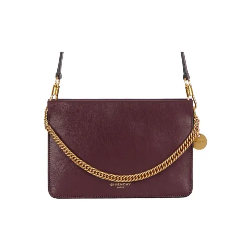 GIVENCHY Кожа и Замша Сумка через плечо Женская Баклажаново-фиолетовая