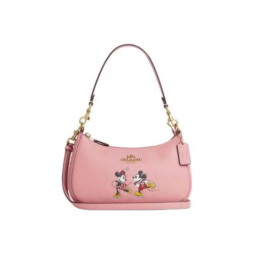 COACH Teri Коровья кожа Сумка через плечо Женская Розовая