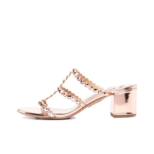 AQUAZZURA Слипоны Женские Розовое Золото