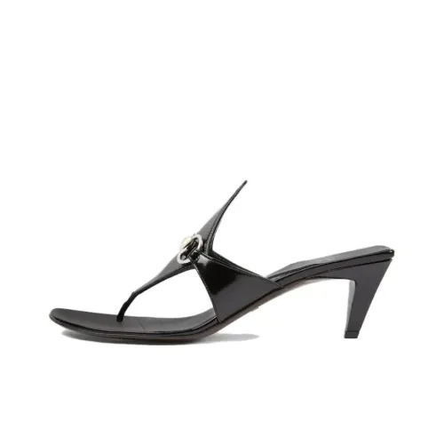 GUCCI Шлепанцы с пряжкой Horsebit Женские Черные