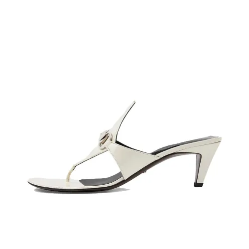 GUCCI Шлепанцы с пряжкой Horsebit Женские Белые