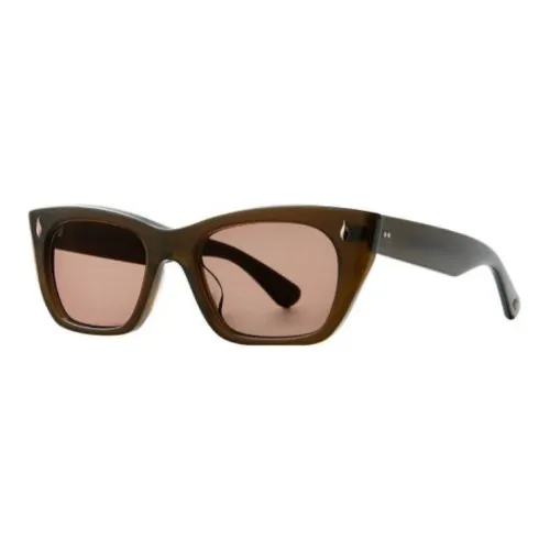 GARRETT LEIGHT Ацетат Нерегулярная форма Солнцезащитные очки Унисекс Коричневый