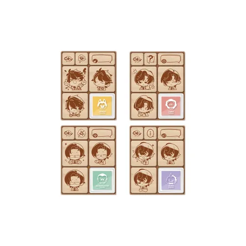 MIHOYO Сердце's Whisper Collection Q Версия Деревянные Следы и Чернила Кронштейн Набор Аниме-тематических Печати