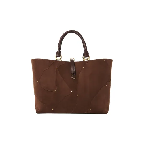 Chloe Marcie Замша Телячья кожа Сумка Стандартная Женская Карамель