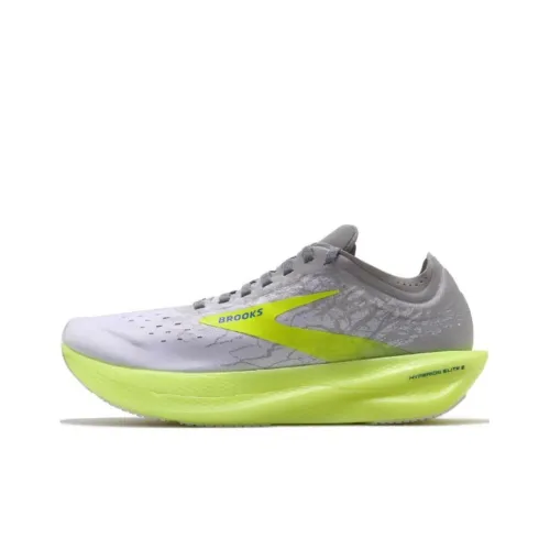 Brooks Hyperion Elite Амортизаторы Slip-Resistant Низкий Топ Повседневные Беговые кроссовки Мужские Серый Желтый