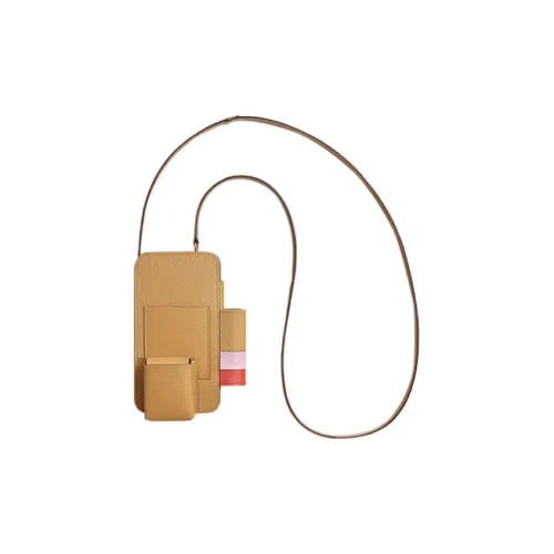 HERMES Hermèsway Epsom Телячья кожа Сумка через плечо Чехол для телефона Женские Цвет печенья