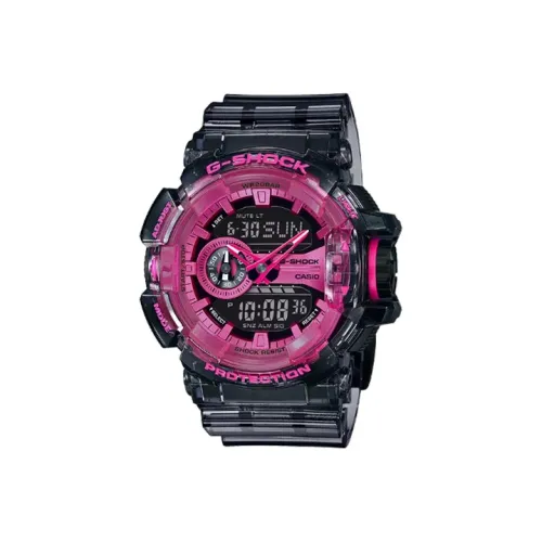 CASIO Liquid Crystal Analog Dual Display Series Кварцевый механизм Смольный ремешок Часы Мужские Черный циферблат