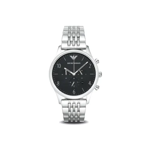 EMPORIO ARMANI Кварцевые часы механизм ремешок из нержавеющей стали черный циферблат унисекс