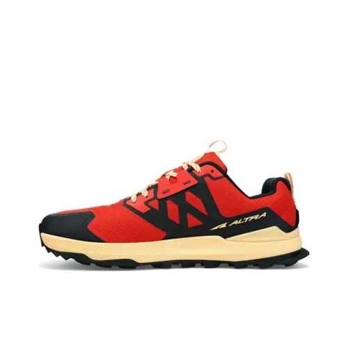 Altra Lone Peak 7 Беговые кроссовки Низкий верх Красный Желтый Черный Мужской