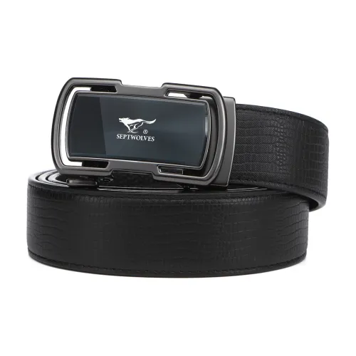 SEPTWOLVES 2023 New Arrival Настоящий Бизнес Высококачественный Автоматический Застежка Кожаные Ремни Мужские 3,55CM