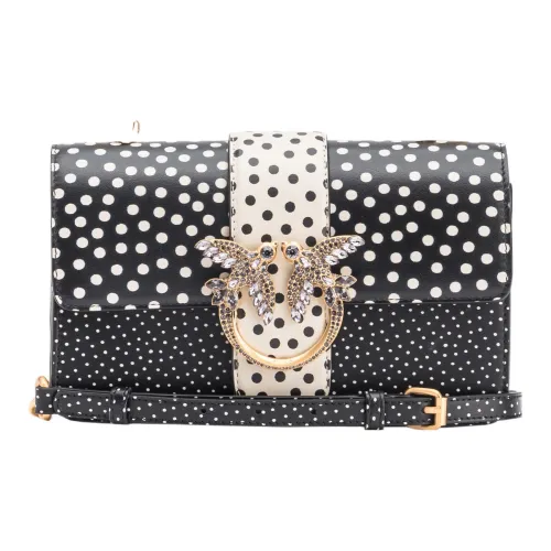 PINKO Love Bag Кожа Swallow Сумка Сумка через плечо Мини Женская Черная