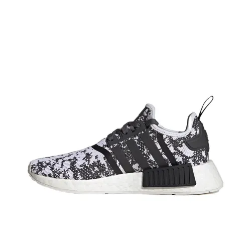 Adidas Originals NMD_R1 Slip-resistant Abrasion-resistant Low-top Беговые кроссовки Унисекс Белый Черный