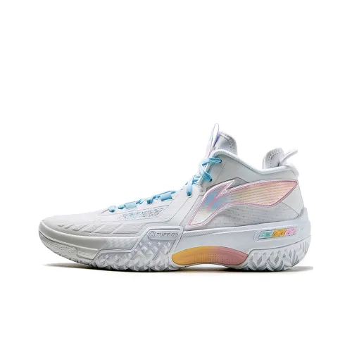 LINING Shudder Angel Shock Absorbers Slip Resistant MID Топ Баскетбольные кроссовки Мужской Стандартный Белый