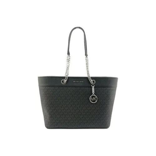 MICHAEL KORS Shania PVC с кожей Тоут Сумка Сумка для покупок Сумка Сумка через плечо Женская Черная