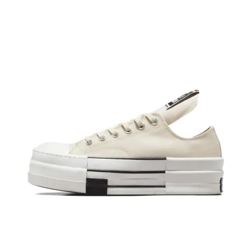 Rick Owens DRKSHDW x Converse Chuck 70 DBL Drkstar Износостойкий и Легкий Высокий Топ Кеды Унисекс Бежевый