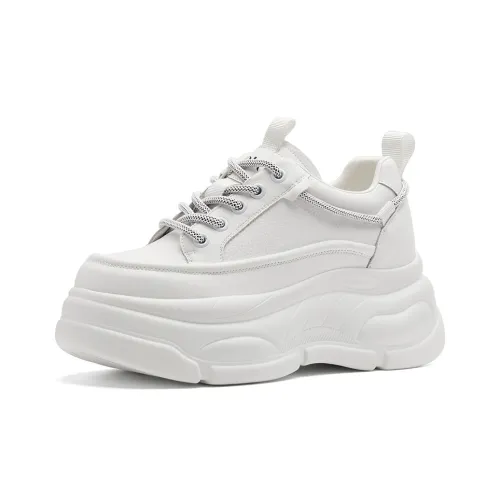 COVER Slip-resistant Abrasion-resistant Breathable Lightweight Увеличивающий высоту Низкий Топ Подошва Кроссовки 7,5 см