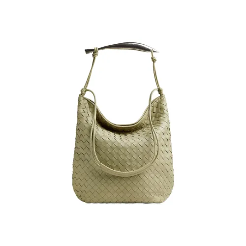 Bottega Veneta Sardine Овчина Сумка-хобо Плечо Сумка Обычный Мужской CAVE Каменно-зеленый