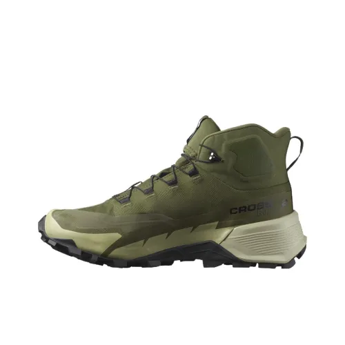 SALOMON CROSS HIKE 2 Противоскользящий Термический MID Топ Уличная обувь Мужская Оливково-зеленый