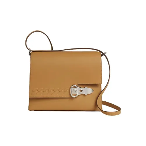 HERMES Boucle Sellier Swift Кожа Сумка через плечо Сумка на плечо Женская 4B Печенье Цвет печенья