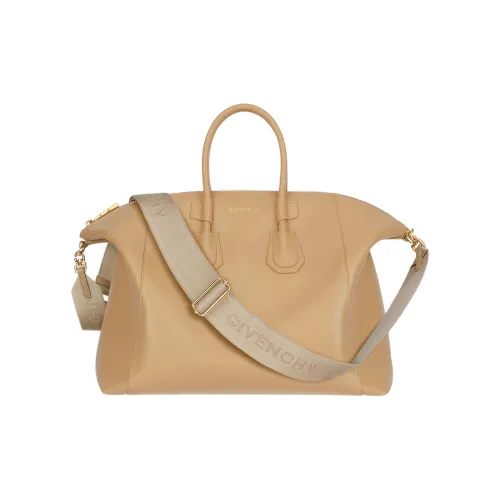 GIVENCHY Antigona Телячья кожа Сумка через плечо Сумка среднего размера Женская Капучино Бежевый