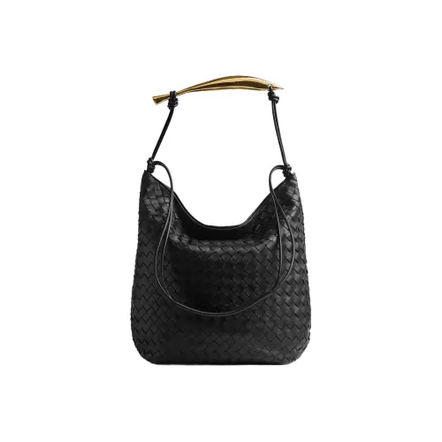 Bottega Veneta Sardine Овчина Сумка-хобо Сумка через плечо Мужская Черная