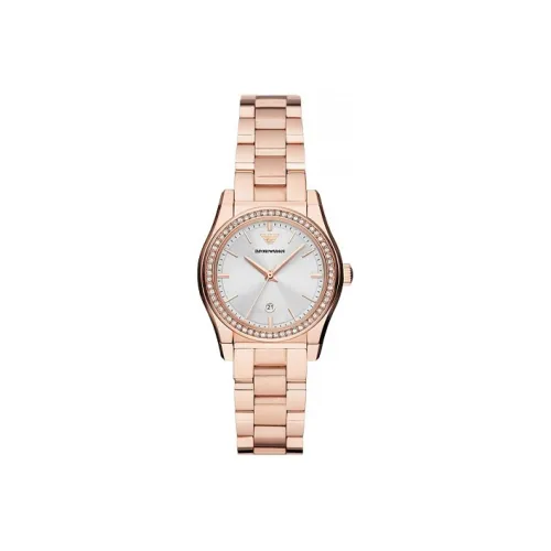 EMPORIO ARMANI Women's Watch Кварцевый механизм ремешок из нержавеющей стали 32 мм белый циферблат