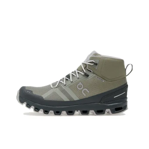 On Cloudrock 2 противоскользящие низкие беговые кроссовки для мужчин зеленые