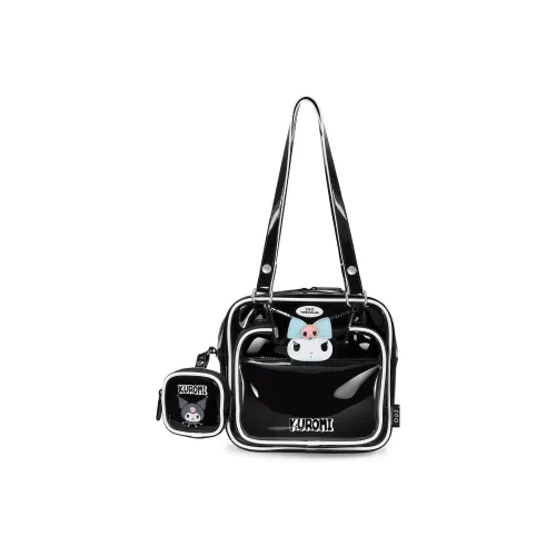 Zgo Санрио Коллаборация IP Kuromi Блок Коллекция ПУ (полиуретан) Водонепроницаемая Сумка через плечо Cute Kuromi Дизайн Маленький Женский Черный
