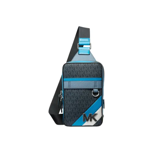 MICHAEL KORS Hudson Покрытый холст Сумка через плечо Бананка Sling Сумка Мужской Синий